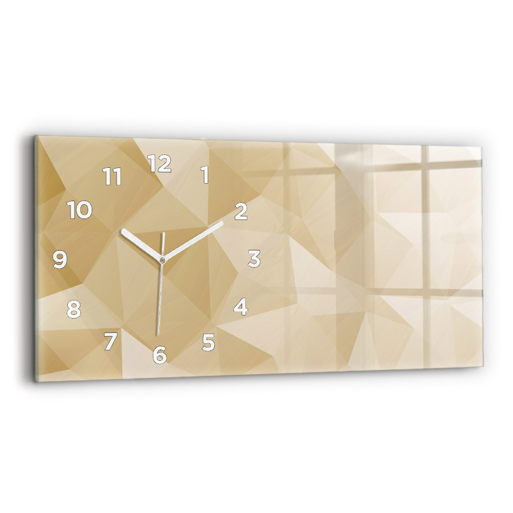 Horloge horizontale en verre Triangles abstrait