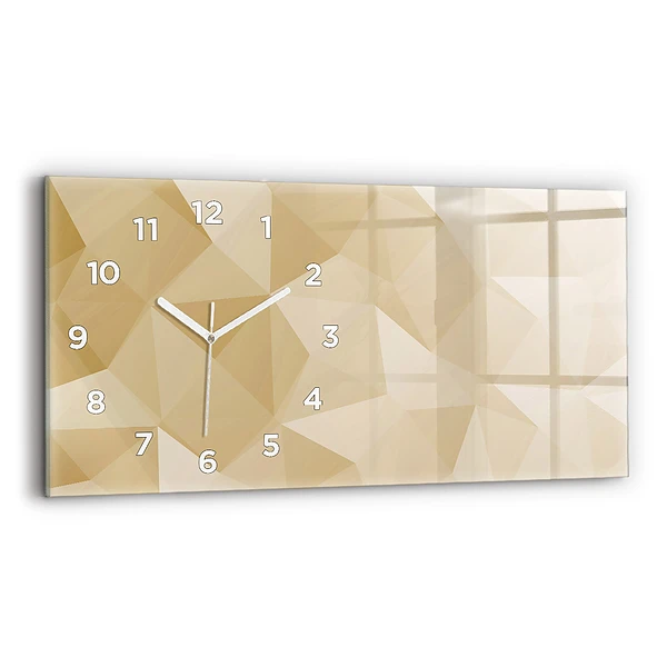 Horloge horizontale en verre Triangles abstrait