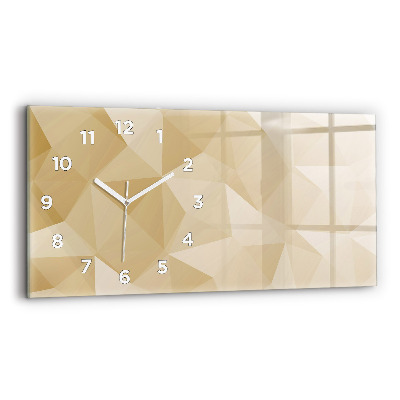 Horloge horizontale en verre Triangles abstrait