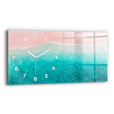 Horloge murale horizontale Plage de sable marin