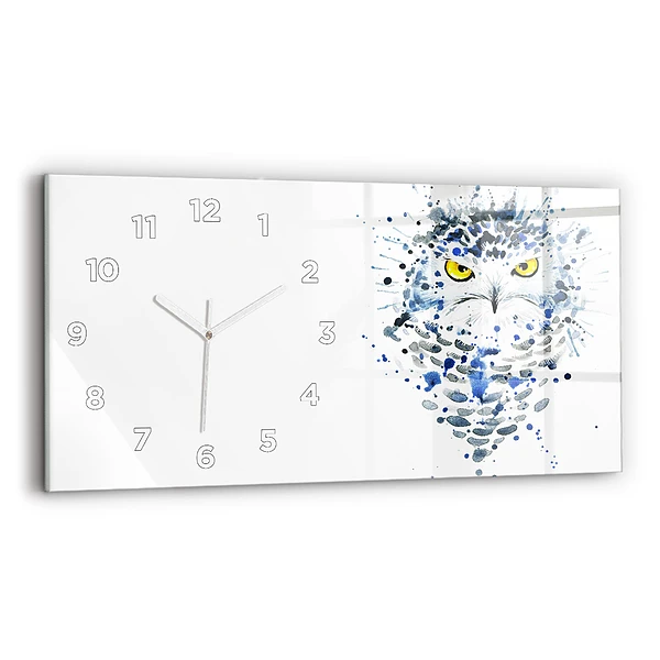 Horloge murale horizontale Regard de hibou