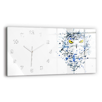 Horloge murale horizontale Regard de hibou