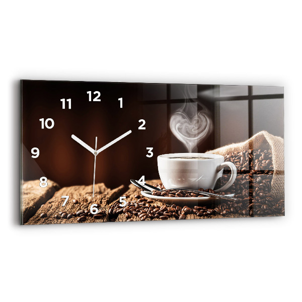 Horloge horizontale en verre Coupe de café