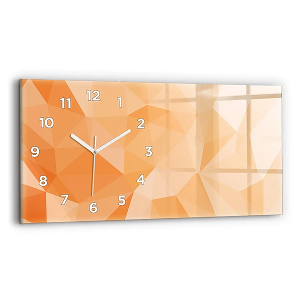 Horloge horizontale en verre Triangles abstraits