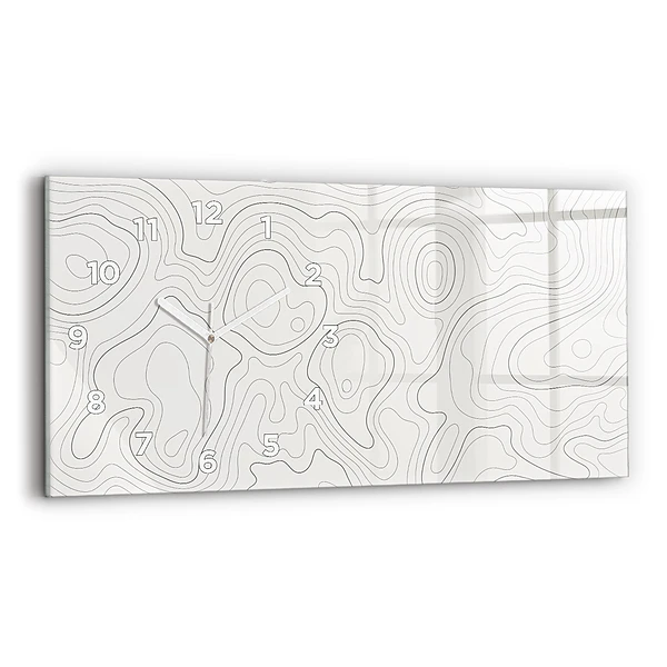 Horloge horizontale en verre Taches abstraites