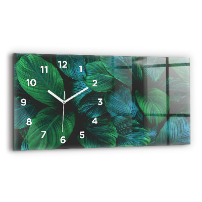 Horloge rectangulaire horizontale Feuilles de la nature