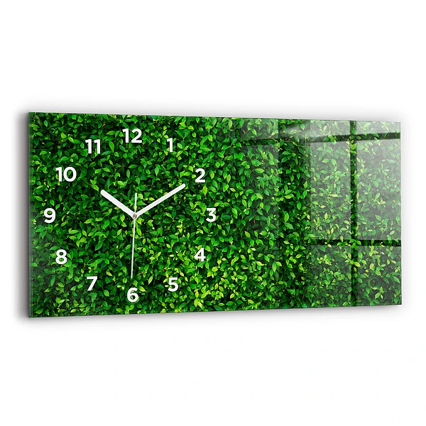 Horloge murale horizontale Feuilles de haie