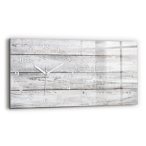 Horloge murale horizontale Planches peintes