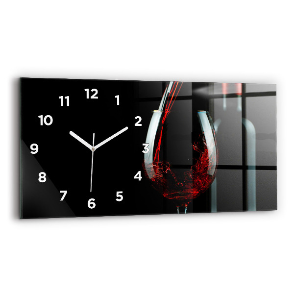 Horloge rectangulaire horizontale Bouteille de vin