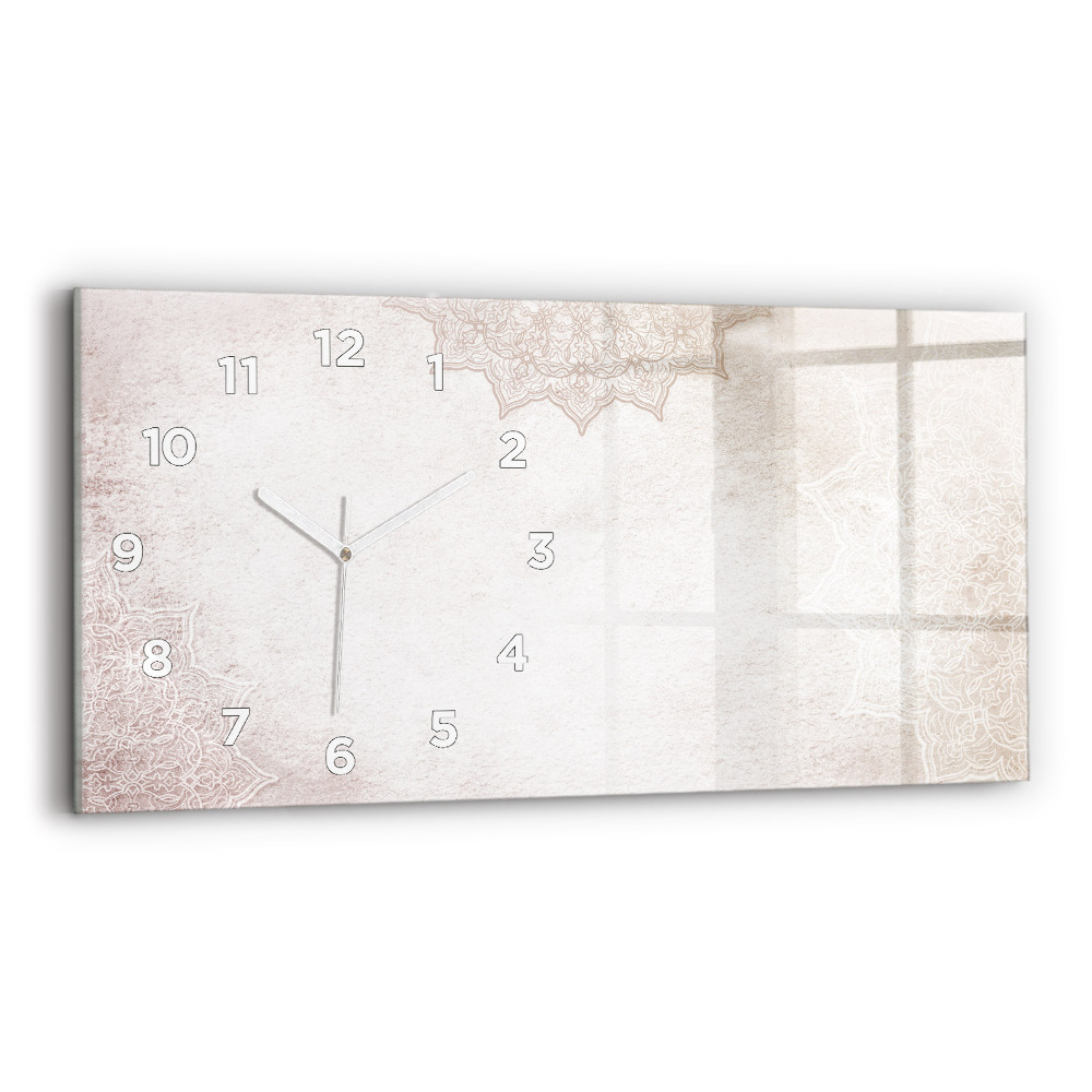 Horloge horizontale en verre Motif décoratif