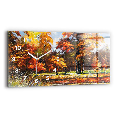 Horloge rectangulaire horizontale Paysage d'automne avec rivière