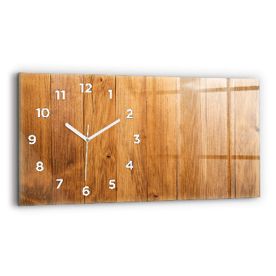 Horloge murale horizontale Planches en bois