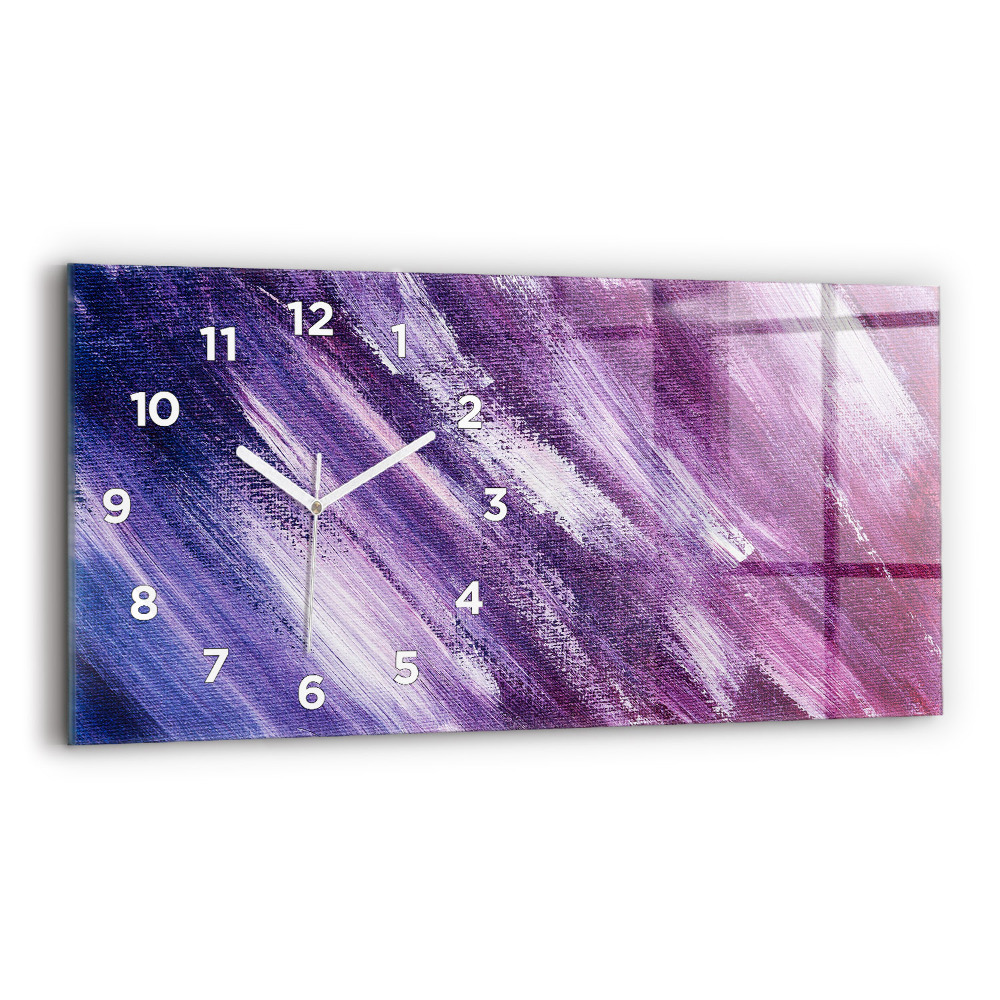 Horloge murale horizontale Texture de peinture acrylique