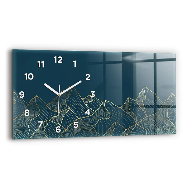 Horloge rectangulaire horizontale Croquis de montagnes
