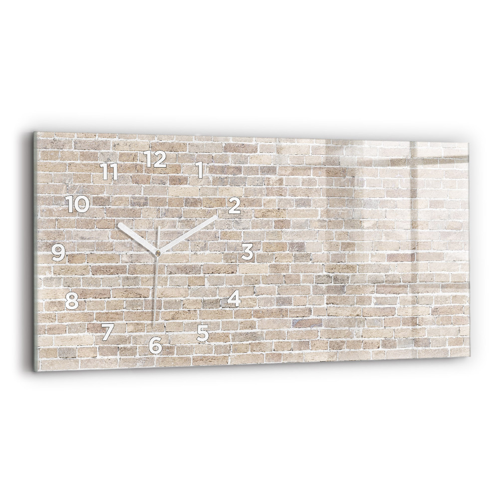 Horloge murale horizontale Mur de briques