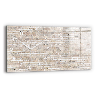 Horloge murale horizontale Mur de briques