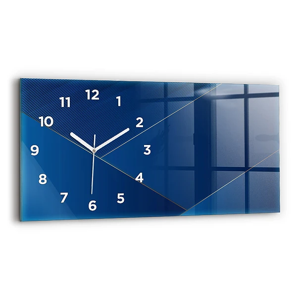 Horloge horizontale en verre Abstraction ornementale