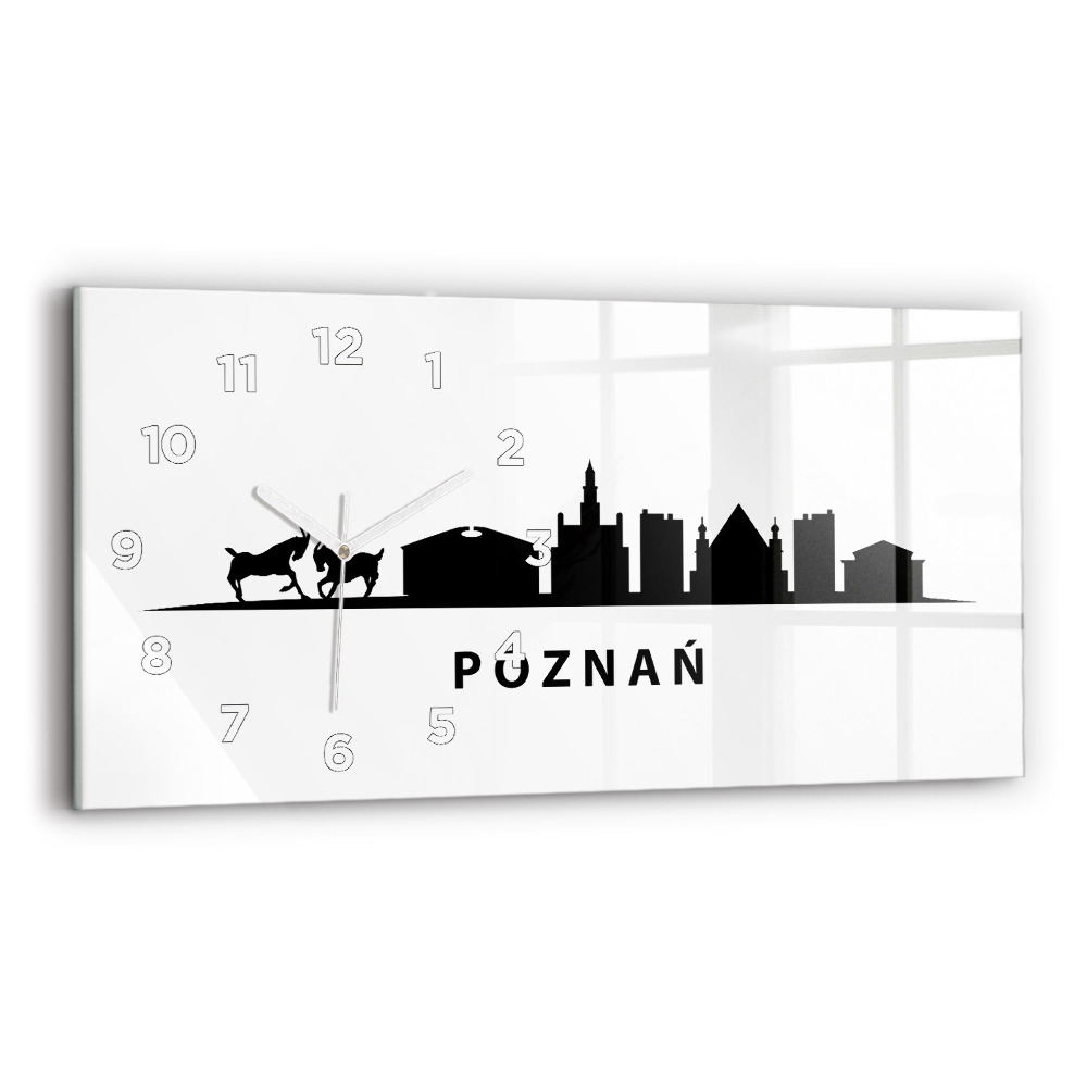 Horloge rectangulaire horizontale Graphique de l'horizon de Poznan