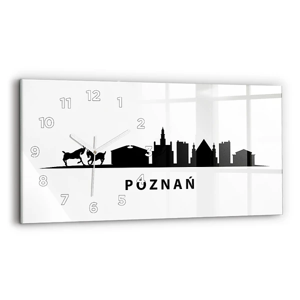 Horloge rectangulaire horizontale Graphique de l'horizon de Poznan