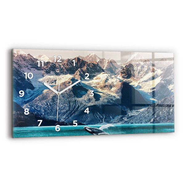 Horloge murale horizontale Eau de baleine