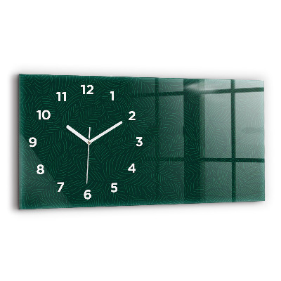 Horloge murale horizontale Motif de feuilles