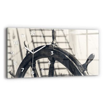 Horloge horizontale en verre Navire ancien