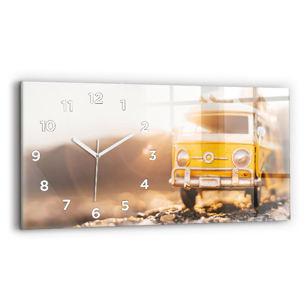 Horloge horizontale en verre Voiture en vacances