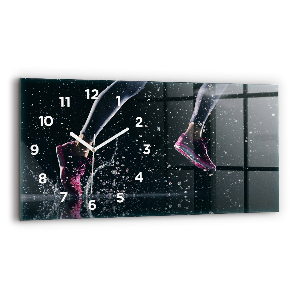 Horloge rectangulaire horizontale Mode de vie sain et course à pied