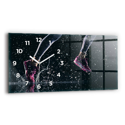 Horloge rectangulaire horizontale Mode de vie sain et course à pied