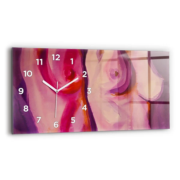 Horloge rectangulaire horizontale Peinture de femmes