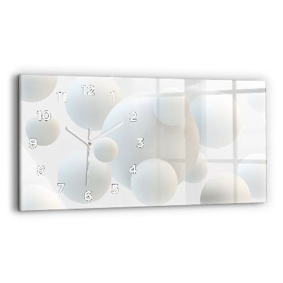 Horloge horizontale en verre Boules abstraites