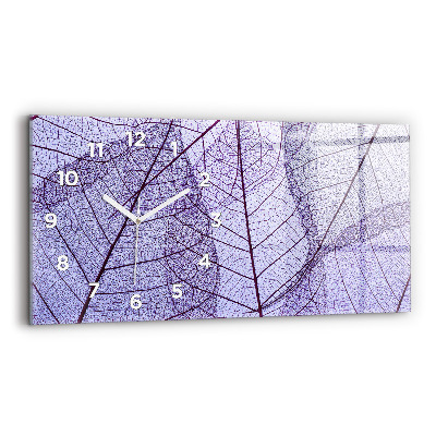 Horloge rectangulaire horizontale Feuilles de la nature