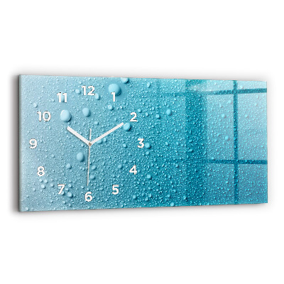 Horloge rectangulaire horizontale Gouttes d'eau