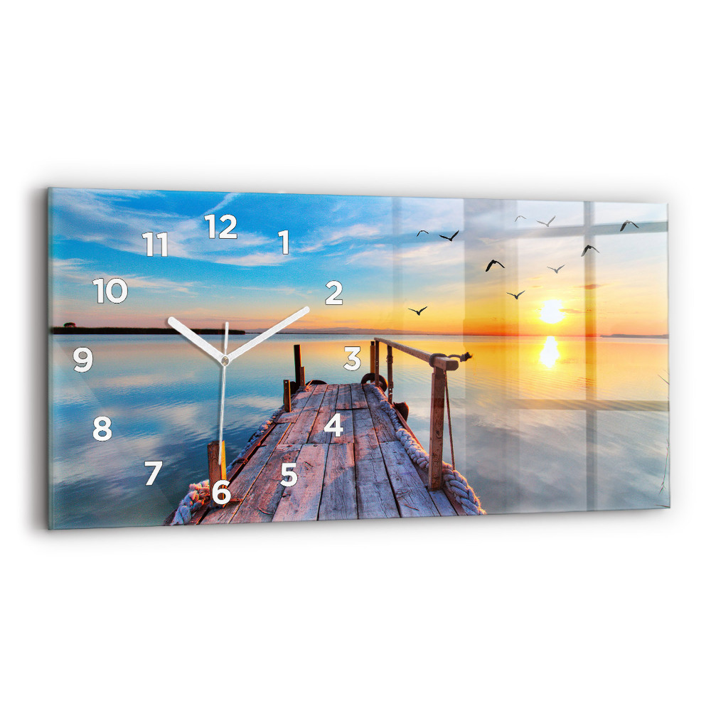 Horloge murale horizontale Pont du lac