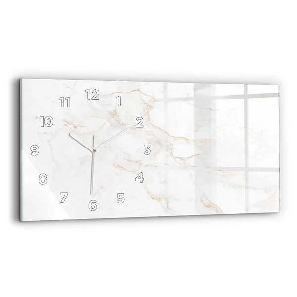 Horloge murale horizontale Marbre élégant