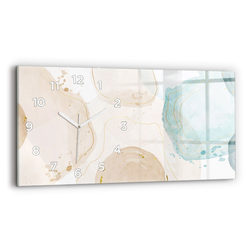 Horloge murale horizontale Taches d'aquarelle