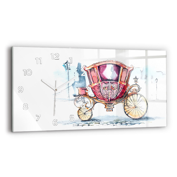 Horloge murale horizontale Ancien carrosse de la reine
