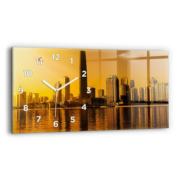 Horloge horizontale en verre Rivière Zhujiang, Chine