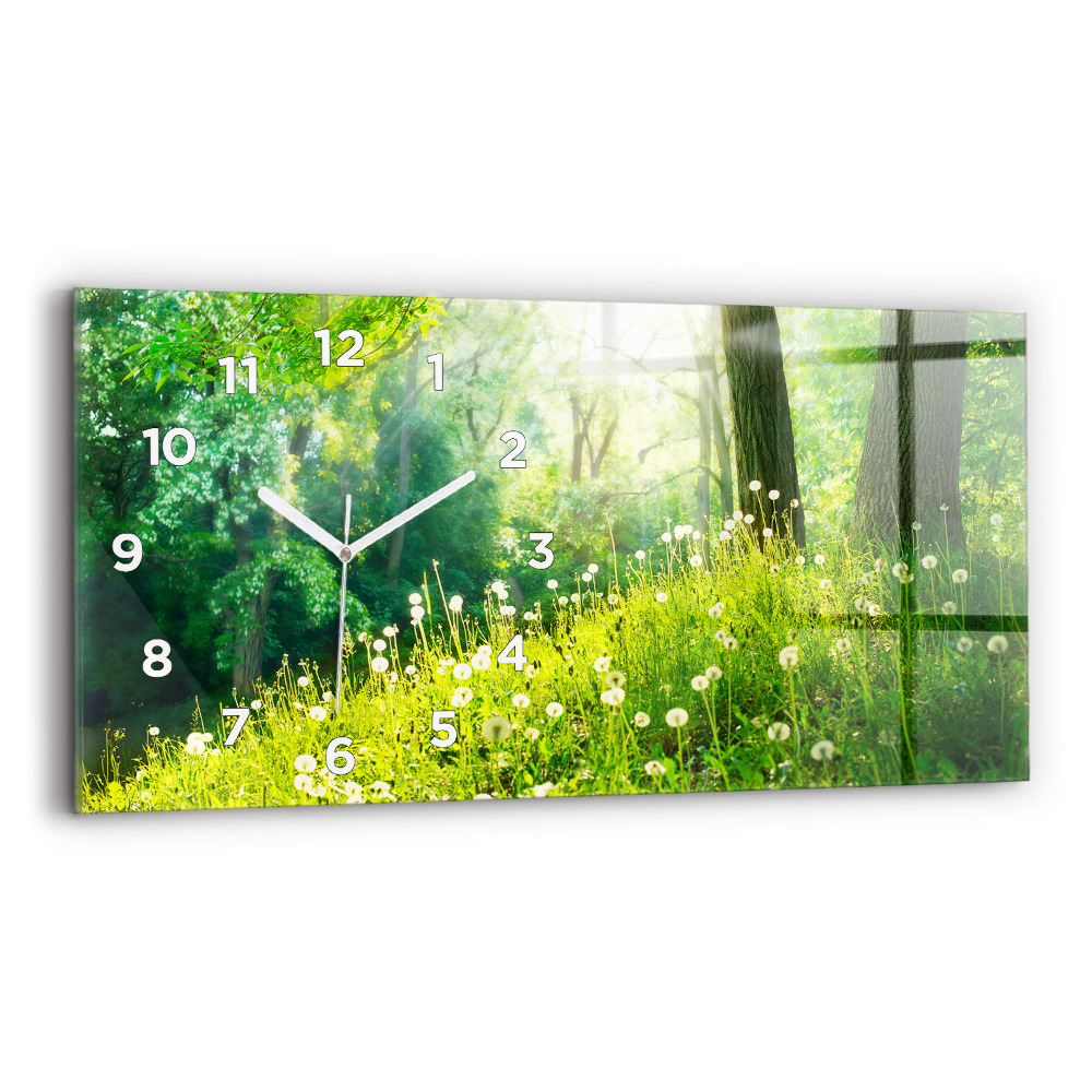 Horloge murale horizontale Nature printanière
