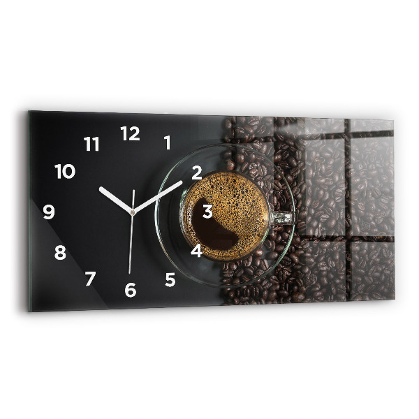 Horloge rectangulaire horizontale Tasse de café