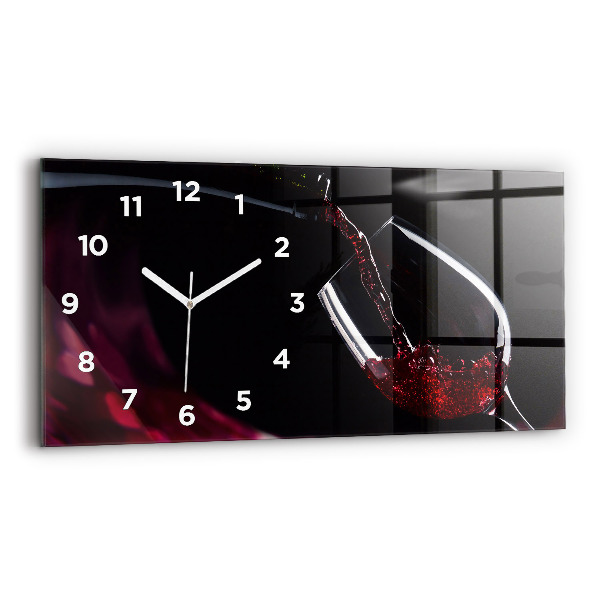 Horloge horizontale en verre Vin