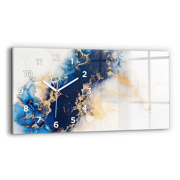 Horloge murale horizontale Motif de marbre