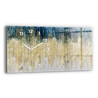 Horloge horizontale en verre Motif décoratif