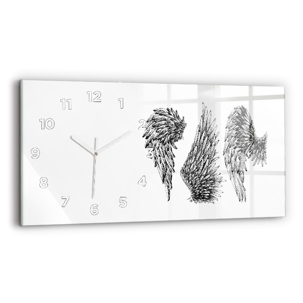 Horloge rectangulaire horizontale Ailes d'ange