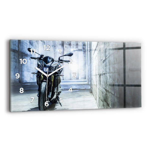 Horloge rectangulaire horizontale Moto dans une ruelle