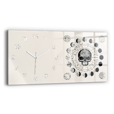 Horloge horizontale en verre Phases de la lune