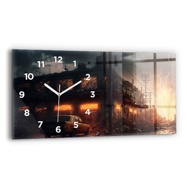 Horloge rectangulaire horizontale Bâtiment apocalyptique