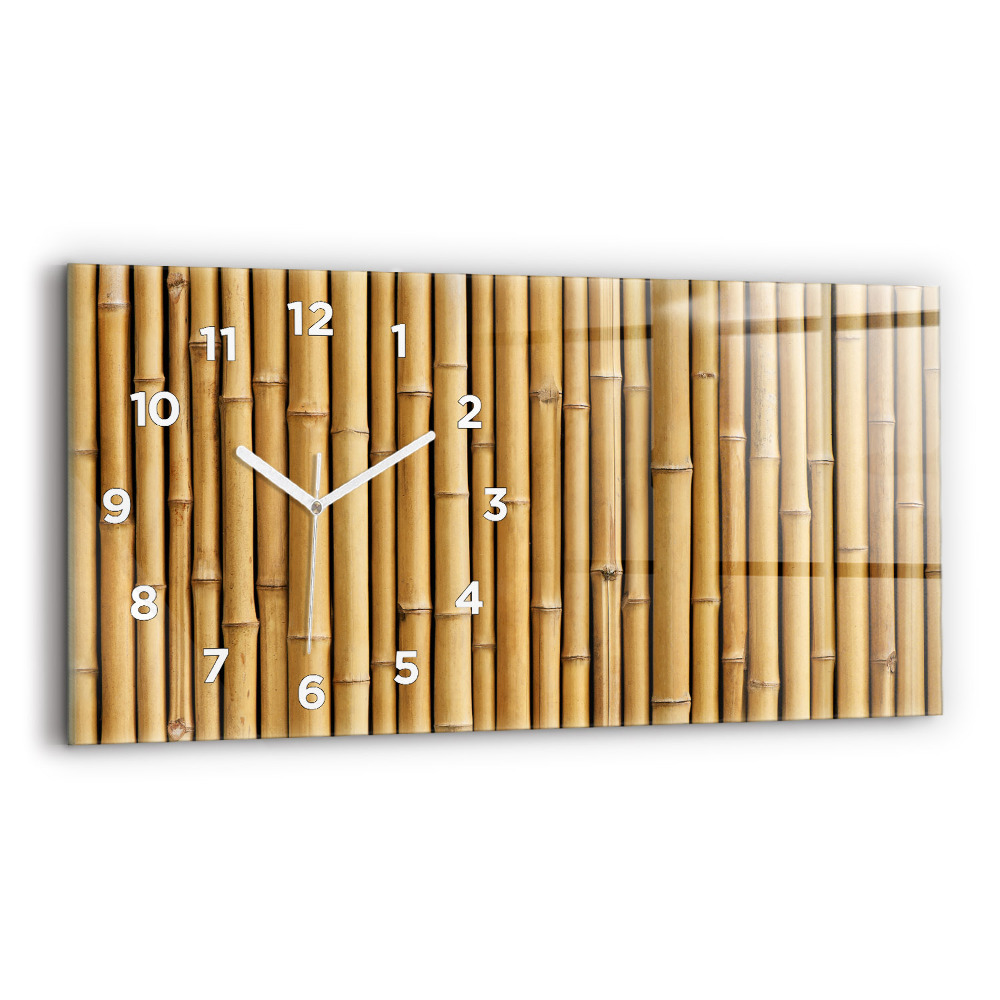 Horloge horizontale en verre Poteaux de bambou