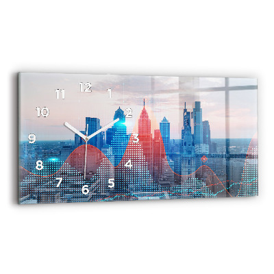Horloge rectangulaire horizontale Gratte-ciel à Philadelphie