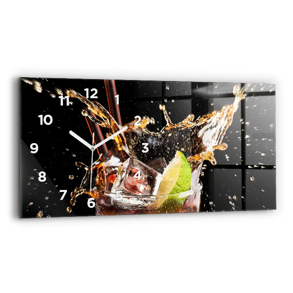 Horloge rectangulaire horizontale Boisson sur la glace